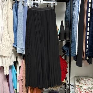 WD.NY Black Maxi Pleated Skirt